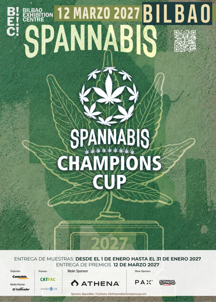 XXI Spannabis Champions Cup 2027. Bilbao, 12 de marzo. Entrega de muestras del 1 al 31 de enero.
